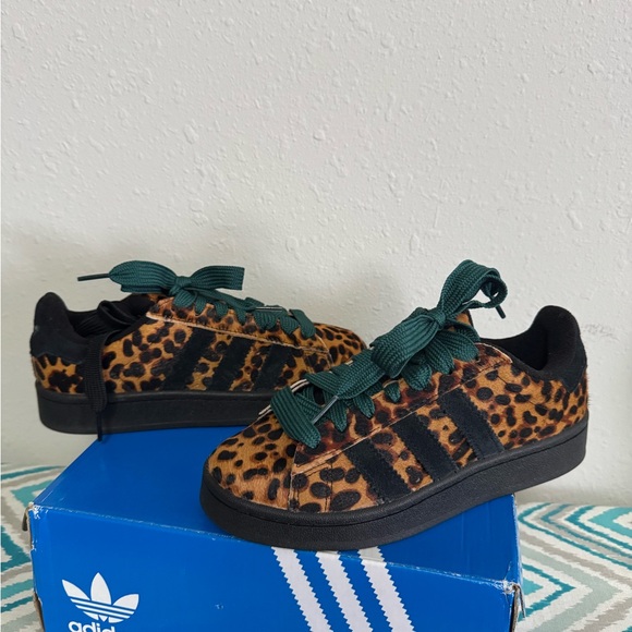 Brand New WT Adidas Campus 00s Cheetah Print with Real Fur - Picture 2 of 8